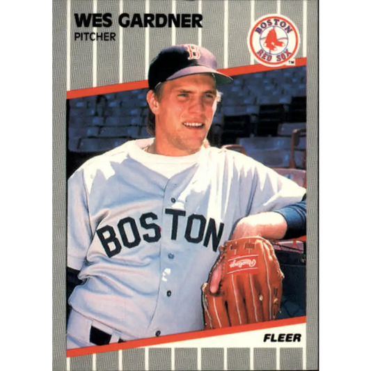 1989 Fleer #88 Wes Gardner EX Excellent Boston Red Sox Baseball Card  Image 1