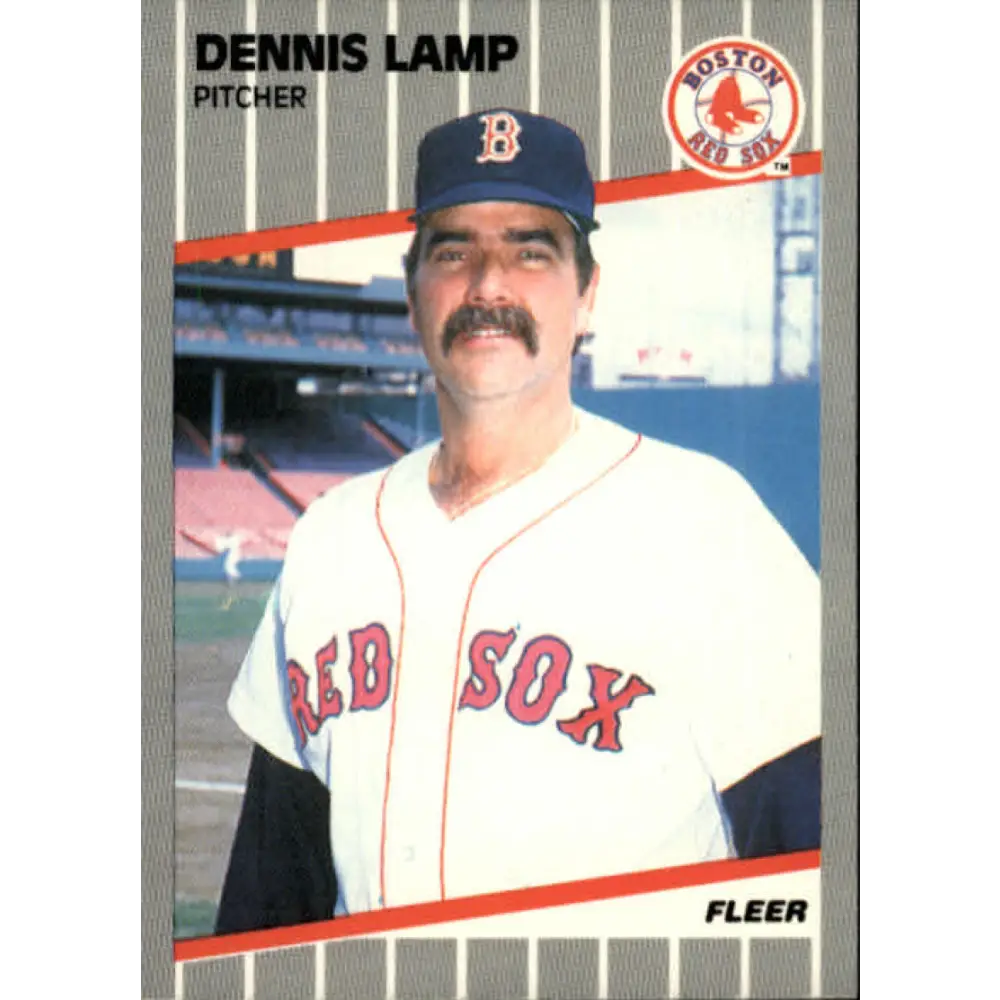 1989 Fleer #92 Dennis Lamp EX Excellent Boston Red Sox Baseball Card  Image 1