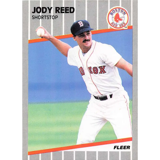 1989 Fleer #96 Jody Reed EX Excellent Boston Red Sox Baseball Card  Image 1