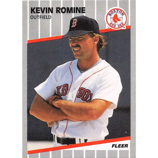 1989 Fleer #98b Kevin Romine EX Excellent Boston Red Sox Baseball Card  Image 1