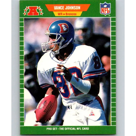 1989 Pro Set #105 Vance Johnson NM-MT Denver Broncos Football Card Image 1