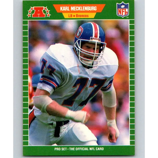 1989 Pro Set #108 Karl Mecklenburg NM-MT Denver Broncos Football Card Image 1