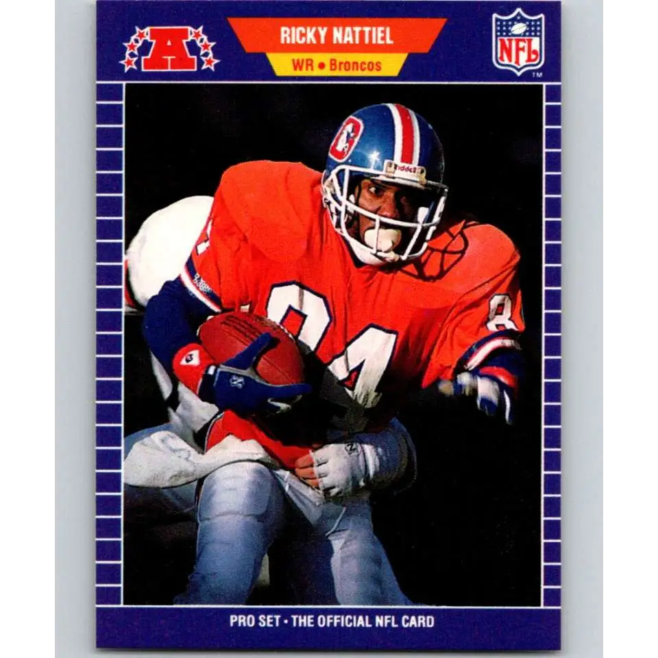 1989 Pro Set #109 Ricky Nattiel NM-MT Denver Broncos Football Card Image 1