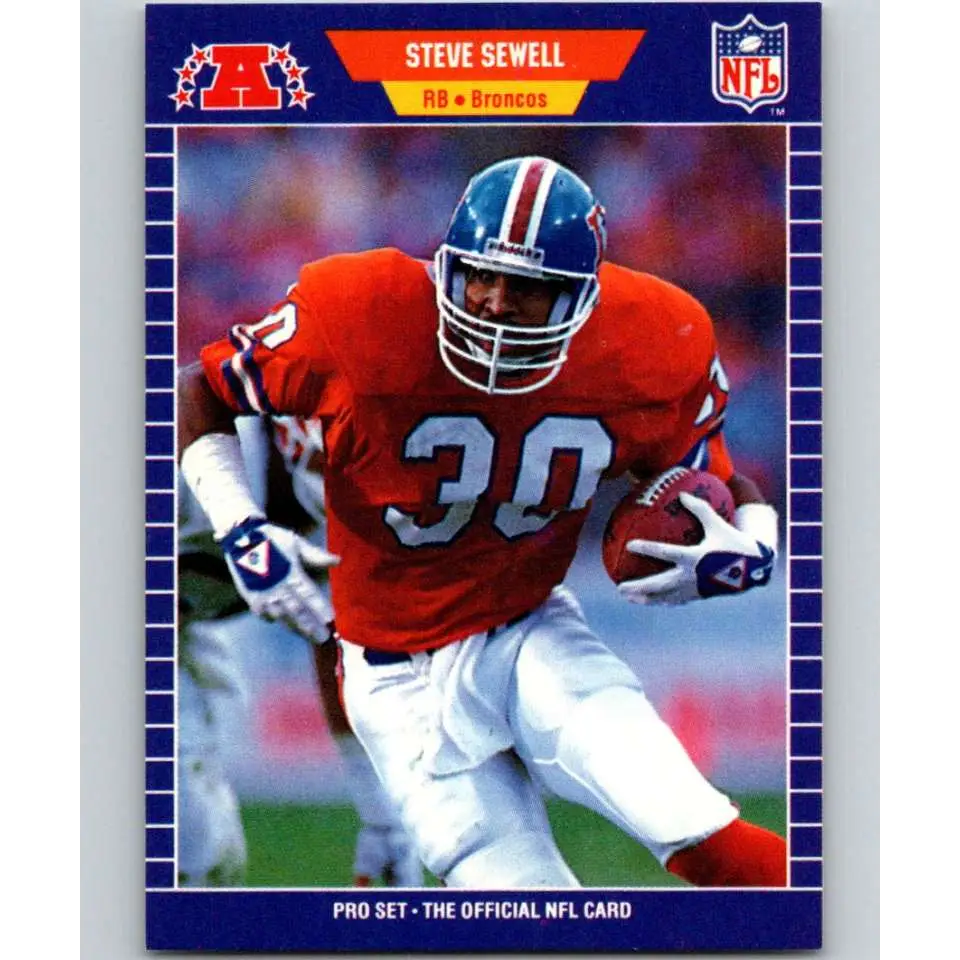 1989 Pro Set #110 Steve Sewell NM-MT RC Rookie Denver Broncos Football Card Image 1