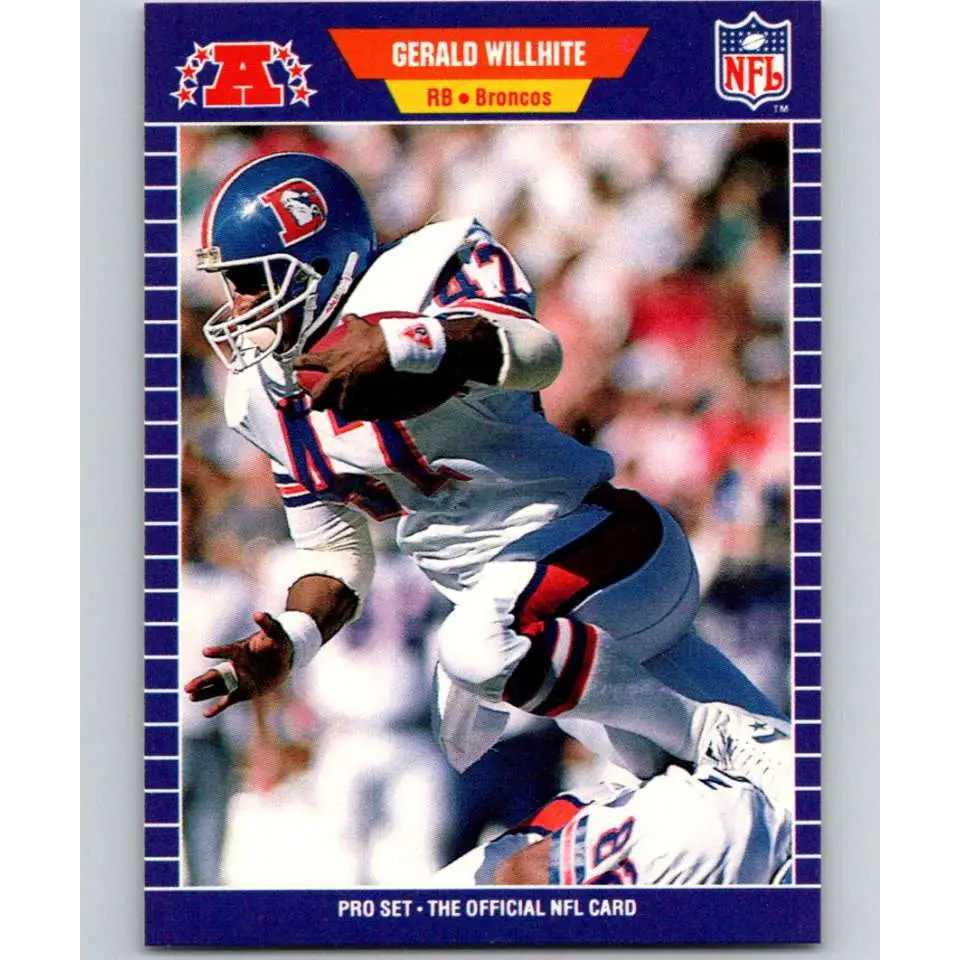 1989 Pro Set #112 Gerald Willhite NM-MT Denver Broncos Football Card Image 1