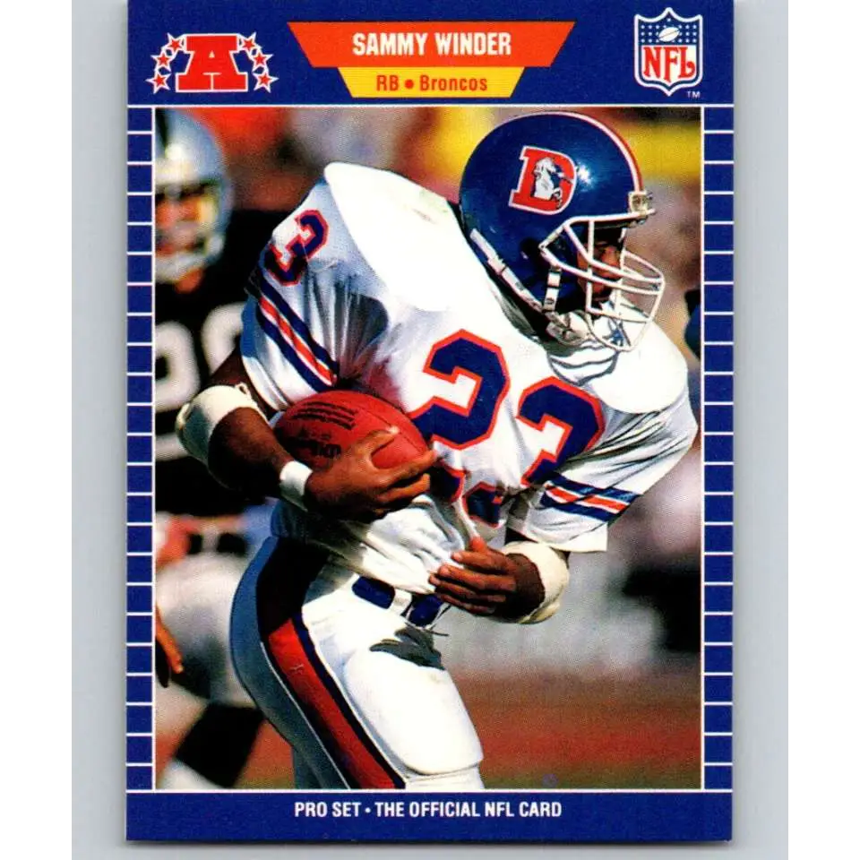 1989 Pro Set #113 Sammy Winder NM-MT Denver Broncos Football Card Image 1