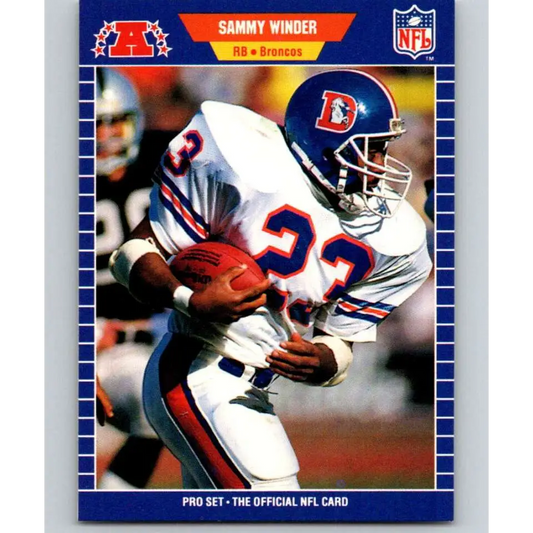 1989 Pro Set #113 Sammy Winder NM-MT Denver Broncos Football Card Image 1