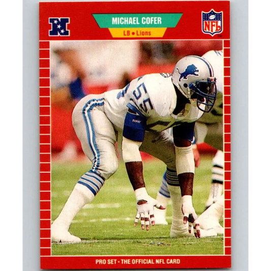 1989 Pro Set #119 Michael Cofer NM-MT Detroit Lions Football Card Image 1