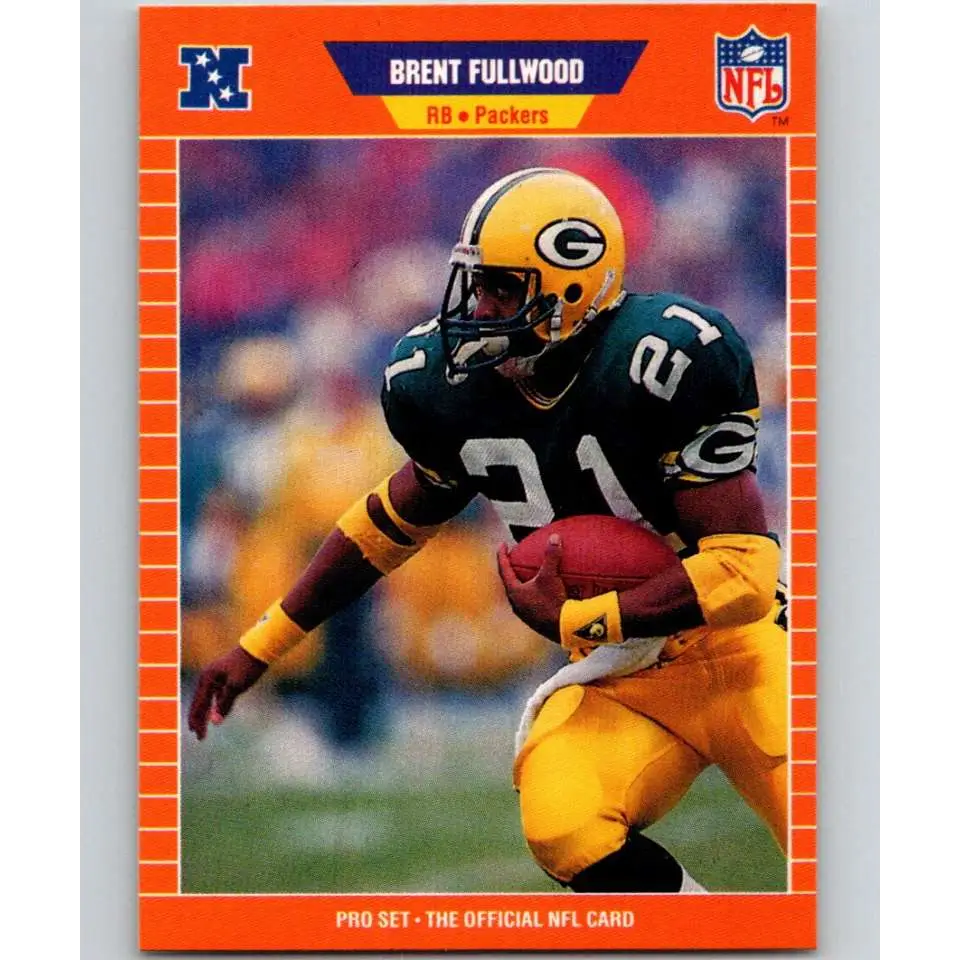 1989 Pro Set #129 Brent Fullwood NM-MT RC Rookie Green Bay Packers Football Card Image 1
