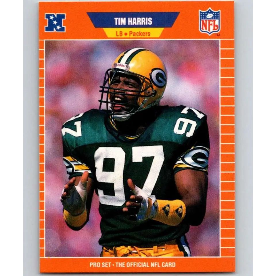 1989 Pro Set #131 Tim Harris NM-MT Green Bay Packers Football Card Image 1