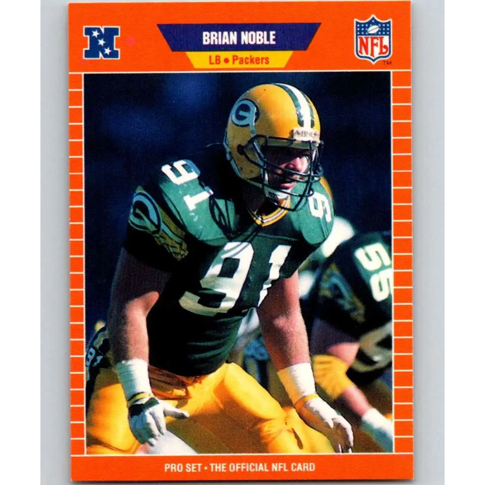 1989 Pro Set #135 Brian Noble NM-MT Green Bay Packers Football Card Image 1