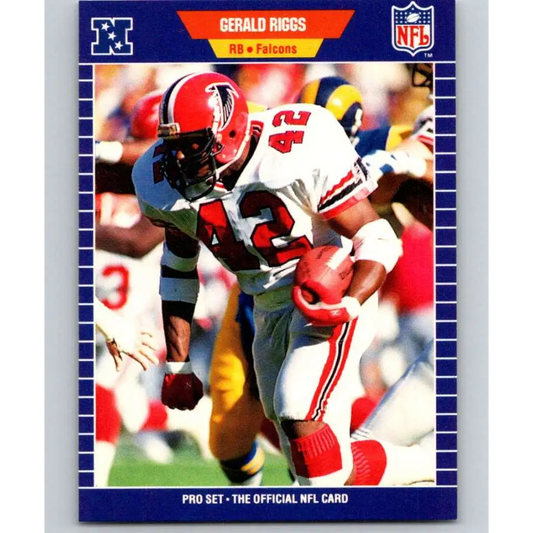 1989 Pro Set #14 Gerald Riggs UER NM-MT Atlanta Falcons Football Card Image 1