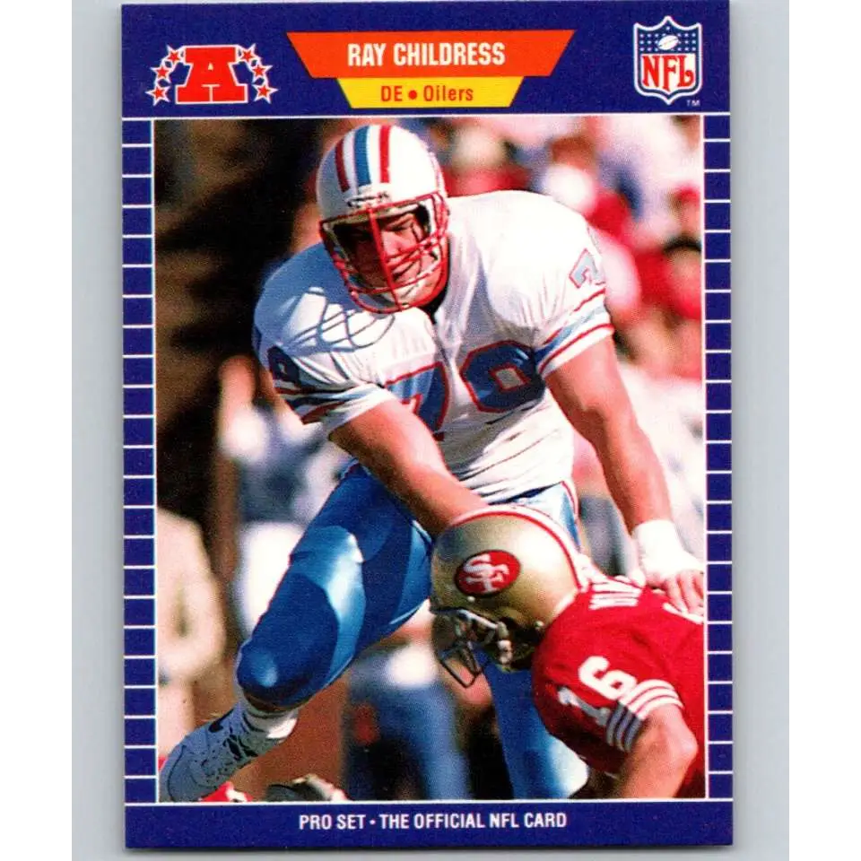 1989 Pro Set #141 Ray Childress NM-MT Houston Oilers Football Card Image 1