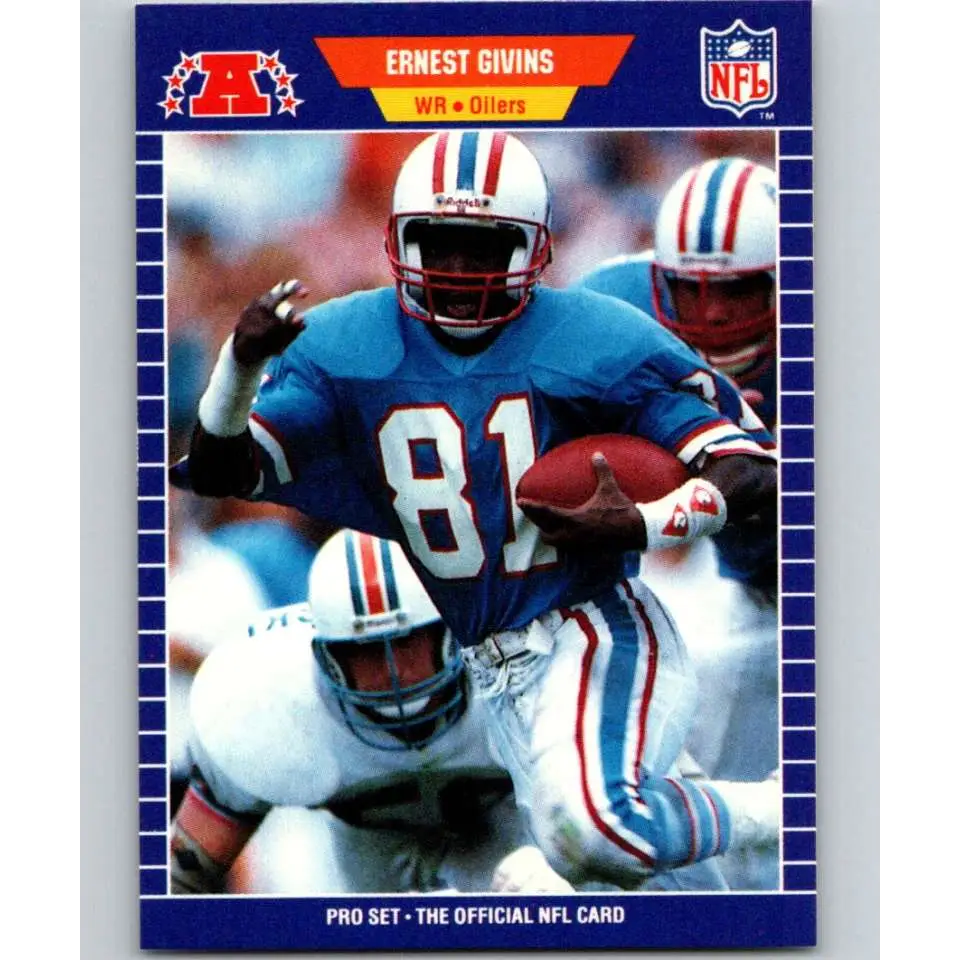 1989 Pro Set #143 Ernest Givins NM-MT Houston Oilers Football Card Image 1