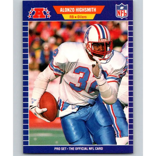 1989 Pro Set #145 Alonzo Highsmith NM-MT Houston Oilers Football Card Image 1
