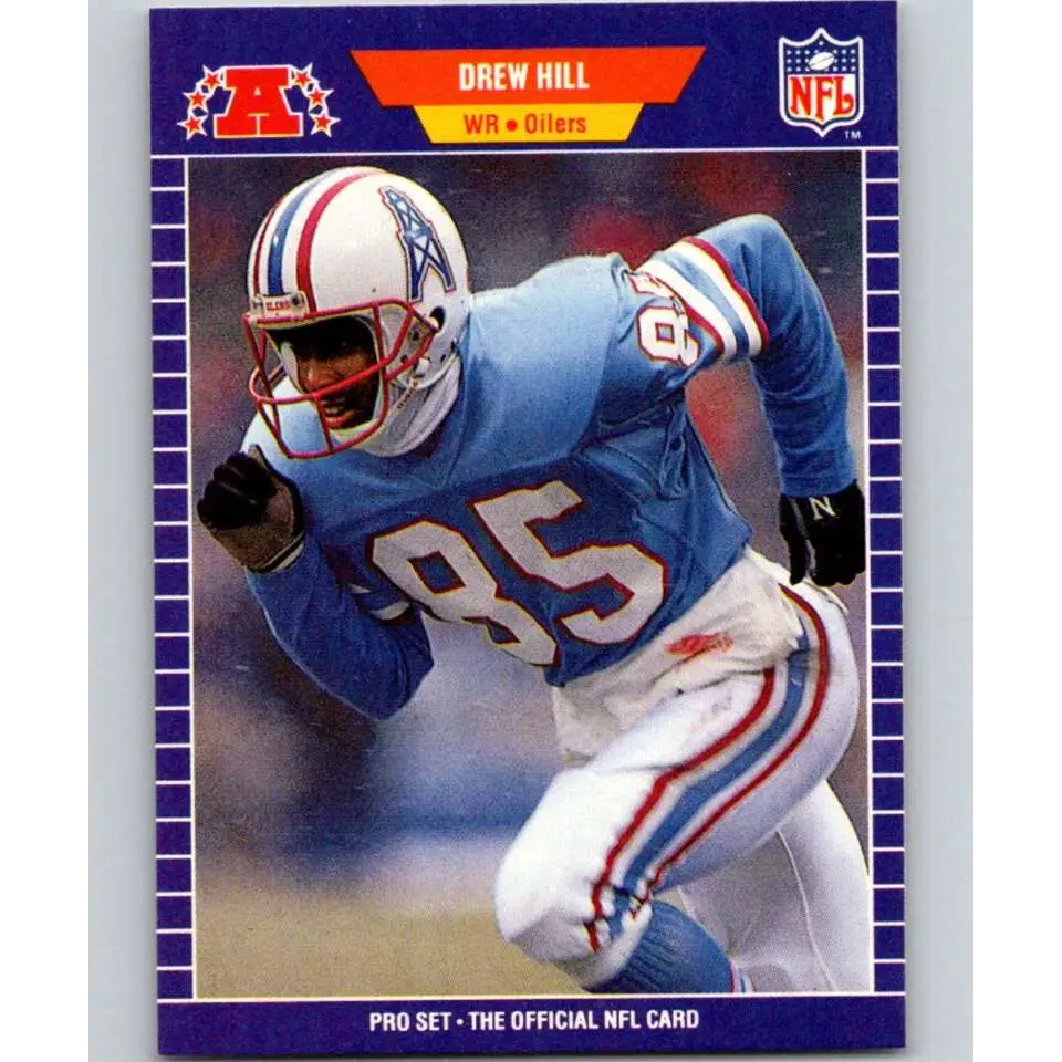 1989 Pro Set #146 Drew Hill NM-MT Houston Oilers Football Card Image 1
