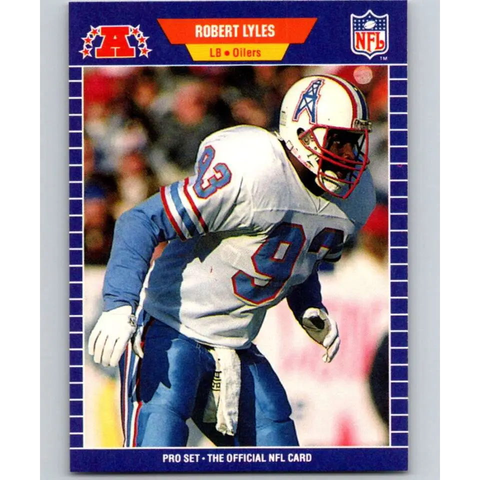 1989 Pro Set #147 Robert Lyles NM-MT Houston Oilers Football Card Image 1