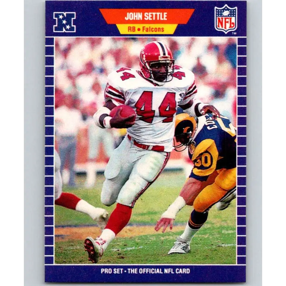 1989 Pro Set #15 John Settle NM-MT RC Rookie Atlanta Falcons Football Card Image 1