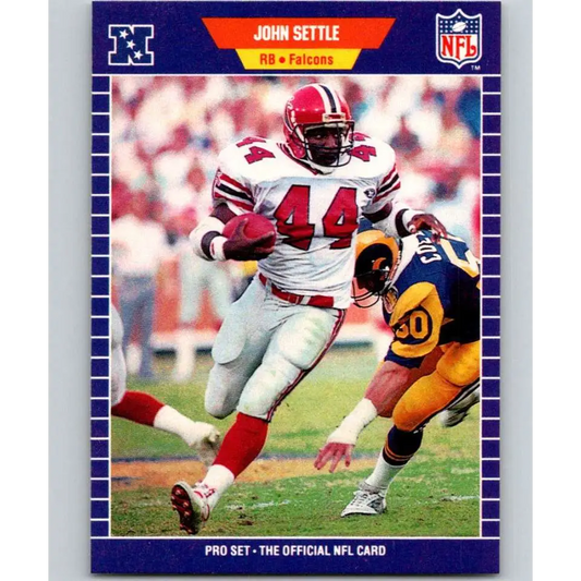 1989 Pro Set #15 John Settle NM-MT RC Rookie Atlanta Falcons Football Card Image 1