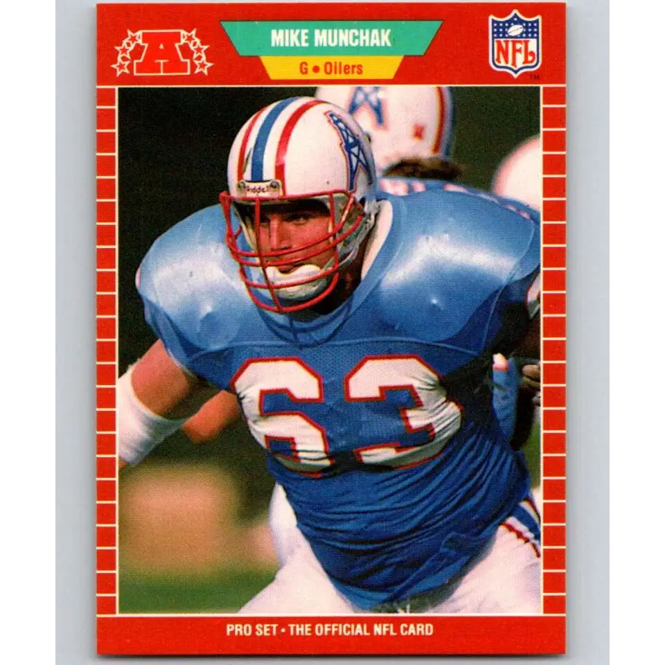 1989 Pro Set #150 Mike Munchak NM-MT Houston Oilers Football Card Image 1