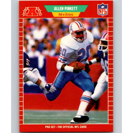 1989 Pro Set #151 Allen Pinkett NM-MT RC Rookie Houston Oilers Football Card Image 1