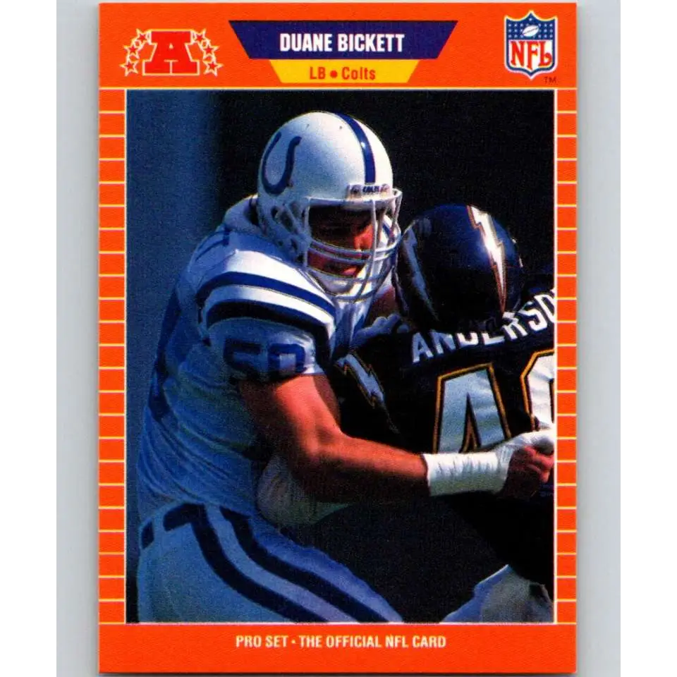 1989 Pro Set #157 Duane Bickett NM-MT Indianapolis Colts Football Card Image 1