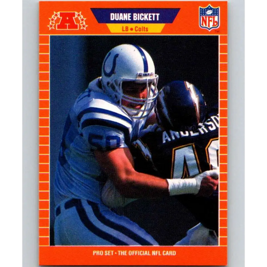 1989 Pro Set #157 Duane Bickett NM-MT Indianapolis Colts Football Card Image 1
