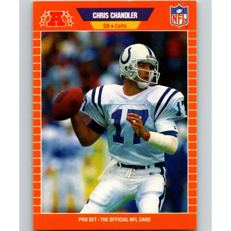 1989 Pro Set #159 Chris Chandler NM-MT RC Rookie Indianapolis Colts Football Card Image 1