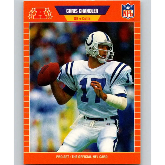 1989 Pro Set #159 Chris Chandler NM-MT RC Rookie Indianapolis Colts Football Card Image 1