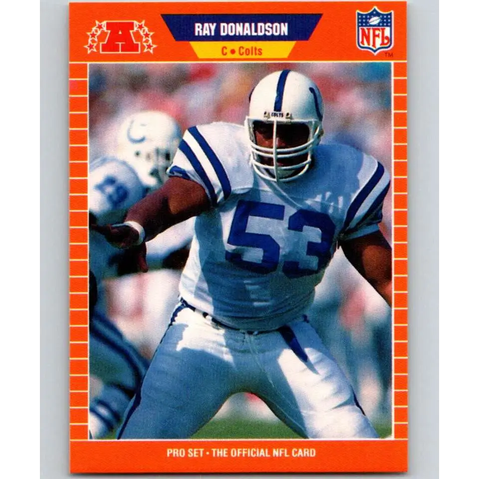 1989 Pro Set #161 Ray Donaldson NM-MT Indianapolis Colts Football Card Image 1