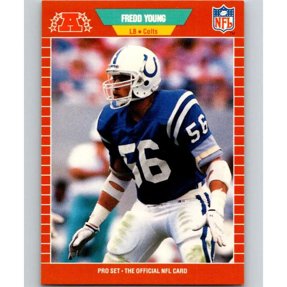 1989 Pro Set #165 Fredd Young NM-MT Indianapolis Colts Football Card Image 1