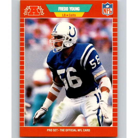 1989 Pro Set #165 Fredd Young NM-MT Indianapolis Colts Football Card Image 1