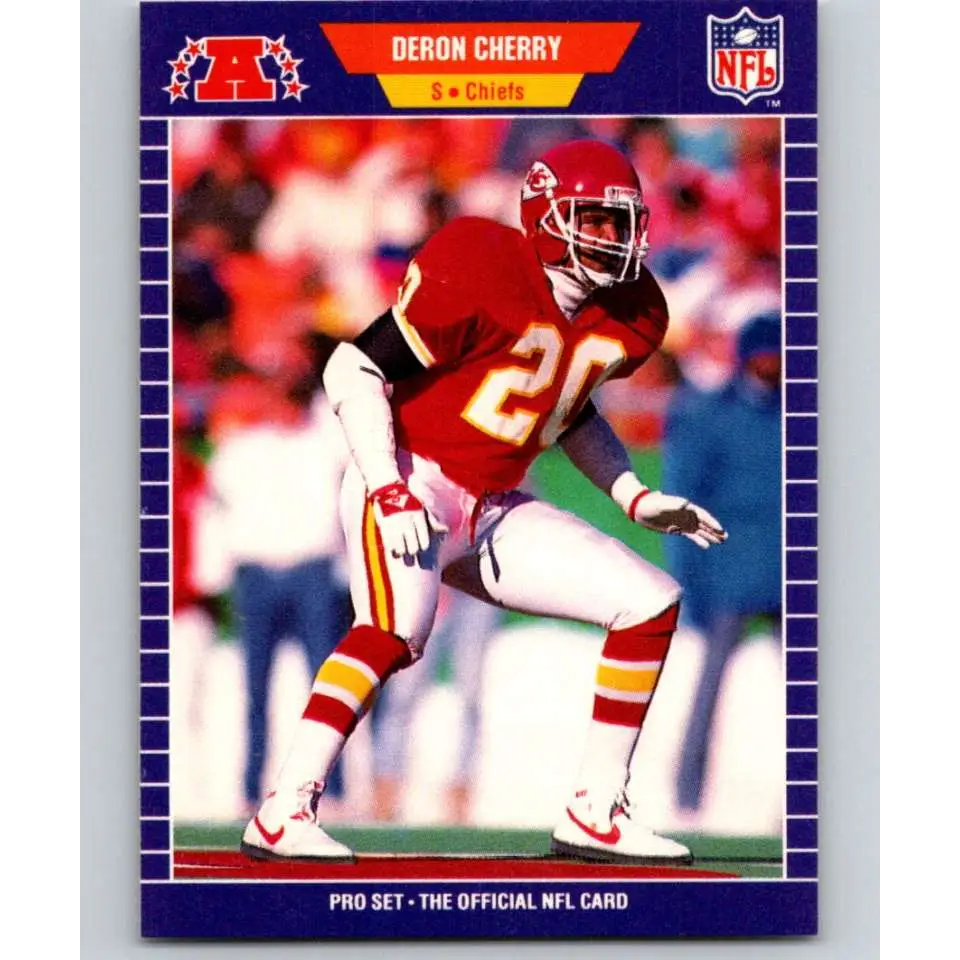 1989 Pro Set #169 Deron Cherry NM-MT Kansas City Chiefs Football Card Image 1
