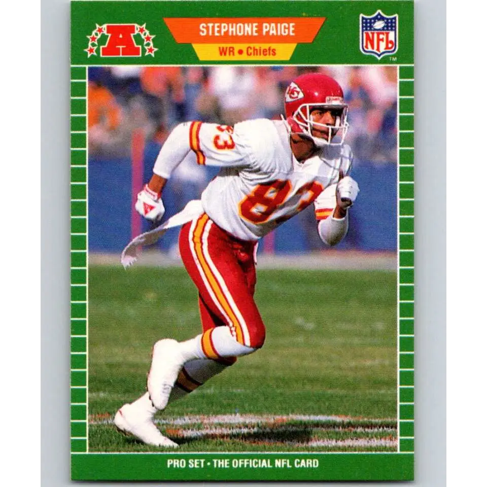1989 Pro Set #177 Stephone Paige NM-MT Kansas City Chiefs Football Card Image 1