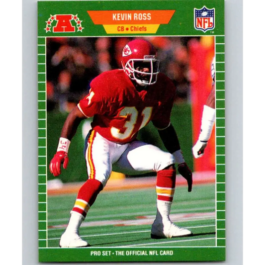 1989 Pro Set #179 Kevin Ross NM-MT RC Rookie Kansas City Chiefs Football Card Image 1