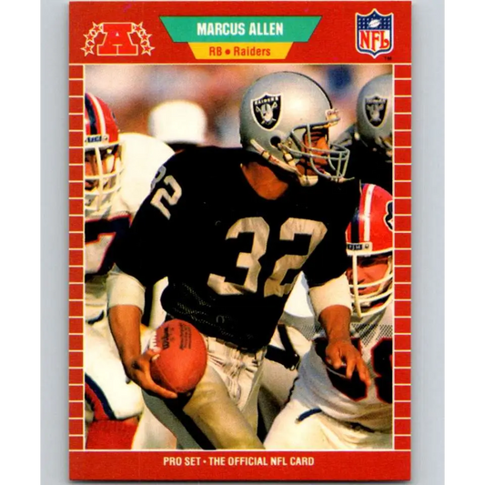 1989 Pro Set #182 Marcus Allen NM-MT Los Angeles Raiders Football Card Image 1