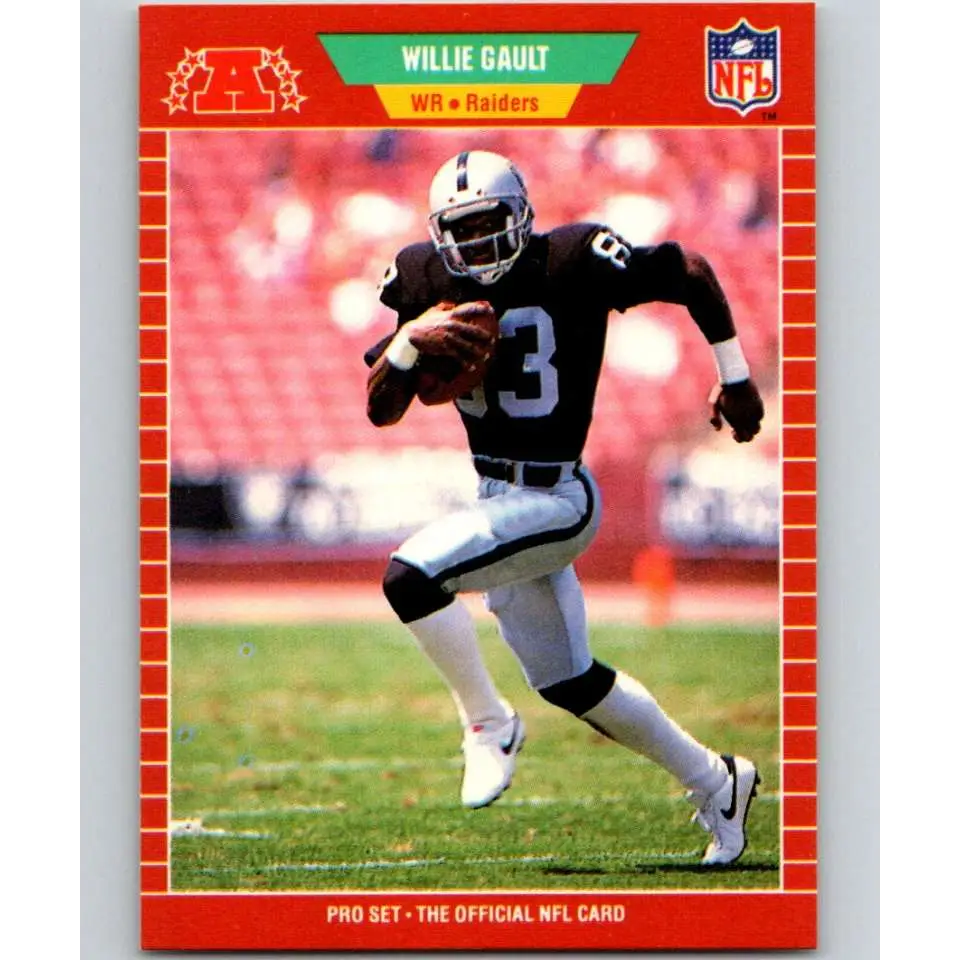 1989 Pro Set #184 Willie Gault NM-MT Los Angeles Raiders Football Card Image 1