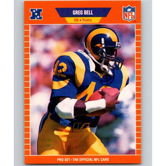 1989 Pro Set #195 Greg Bell NM-MT Los Angeles Rams Football Card Image 1