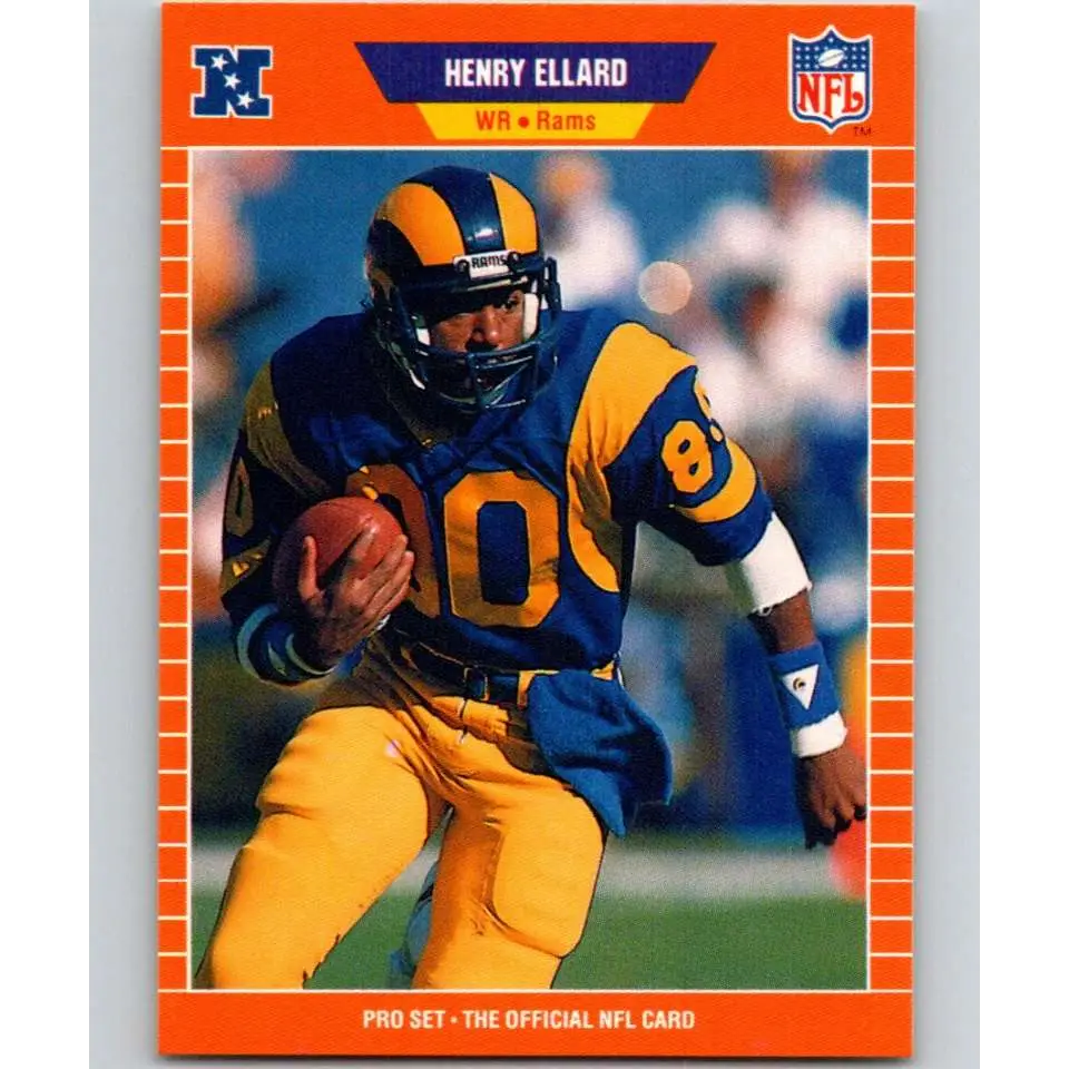 1989 Pro Set #198 Henry Ellard NM-MT Los Angeles Rams Football Card Image 1