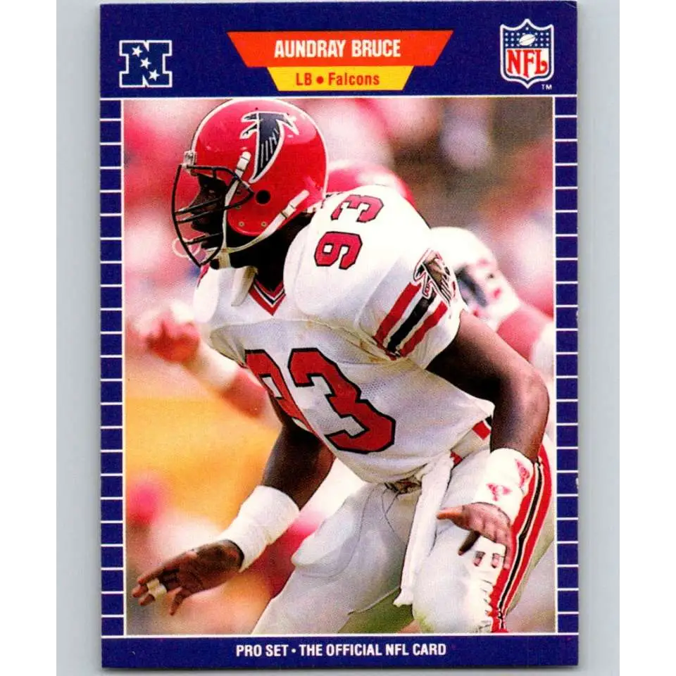 1989 Pro Set #2 Aundray Bruce NM-MT RC Rookie Atlanta Falcons Football Card Image 1