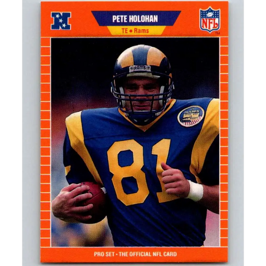 1989 Pro Set #202 Pete Holohan NM-MT Los Angeles Rams Football Card Image 1