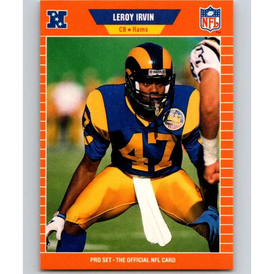1989 Pro Set #203 LeRoy Irvin NM-MT Los Angeles Rams Football Card Image 1