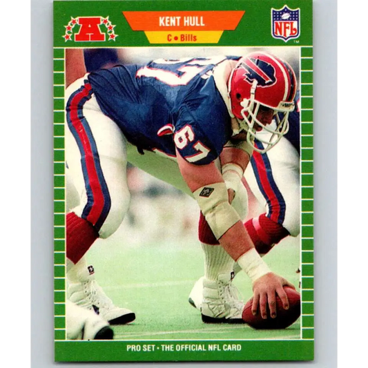 1989 Pro Set #21 Kent Hull NM-MT RC Rookie Buffalo Bills Football Card Image 1