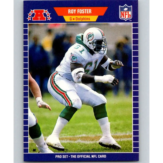 1989 Pro Set #215 Roy Foster NM-MT Miami Dolphins Football Card Image 1