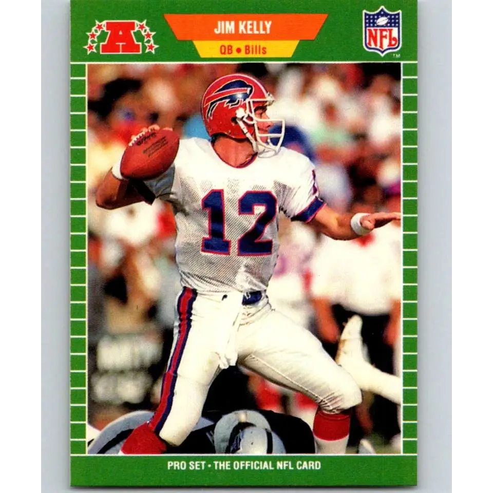 1989 Pro Set #22 Jim Kelly NM-MT Buffalo Bills Football Card Image 1