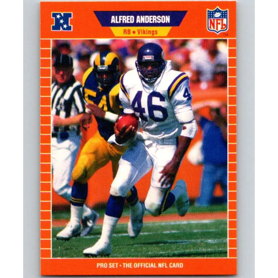 1989 Pro Set #226 Alfred Anderson NM-MT Minnesota Vikings Football Card Image 1