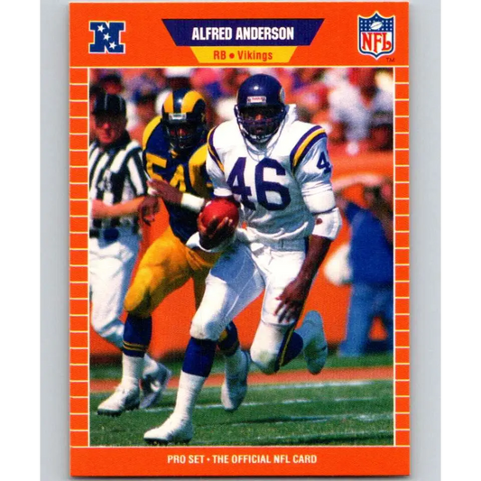 1989 Pro Set #226 Alfred Anderson NM-MT Minnesota Vikings Football Card Image 1