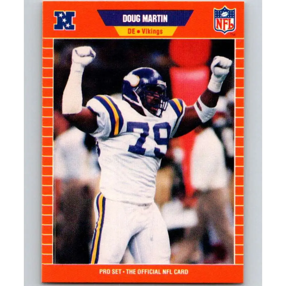 1989 Pro Set #236 Doug Martin NM-MT Minnesota Vikings Football Card Image 1
