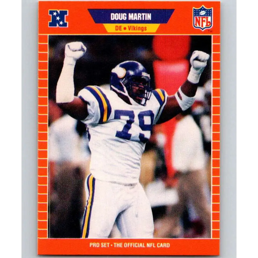 1989 Pro Set #236 Doug Martin NM-MT Minnesota Vikings Football Card Image 1