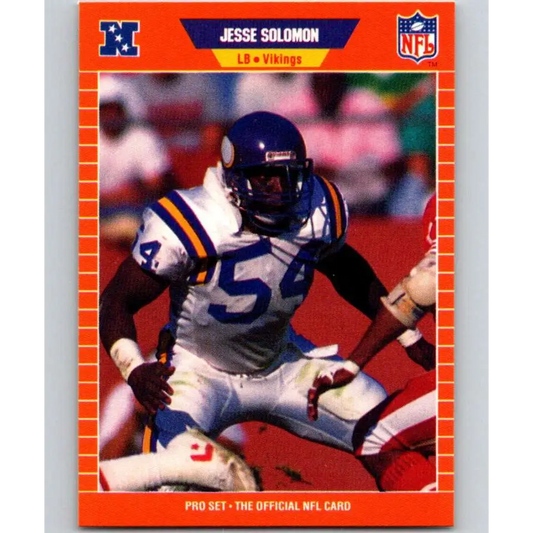 1989 Pro Set #239 Jesse Solomon NM-MT Minnesota Vikings Football Card Image 1